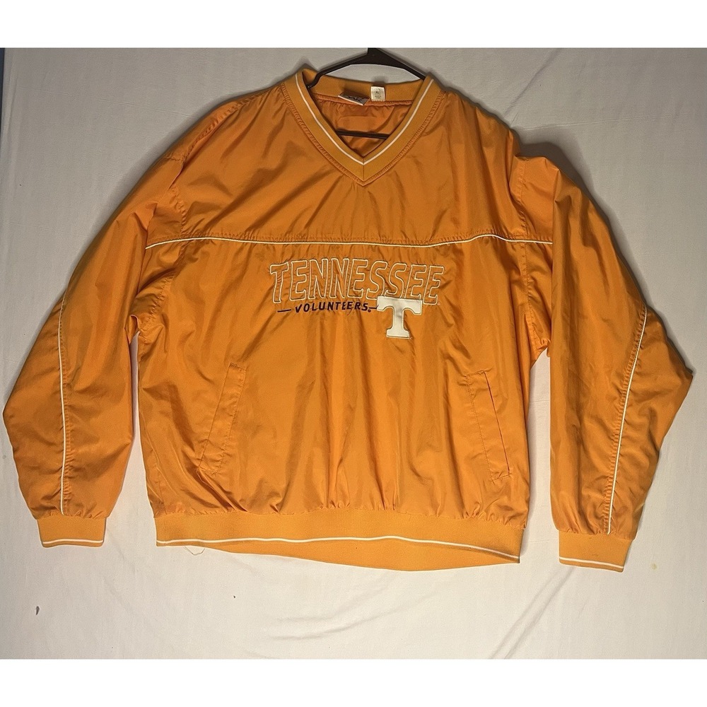 Red Oak Tennessee Volunteers Windbreaker Pullover Jacket Men's Size XL Orange